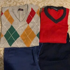 U.S.Polo boys Sweaters size 10-11 and 7-8 and 2 shorts